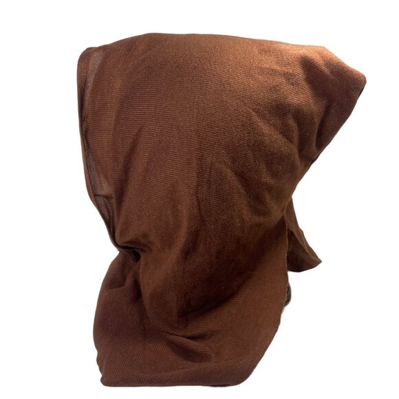 Halloween Skull Mask With Brown Hood Full Face Cover Adult Size - Picture 8 of 8